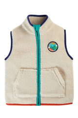 Frugi Bude Borg Gilet - Moon