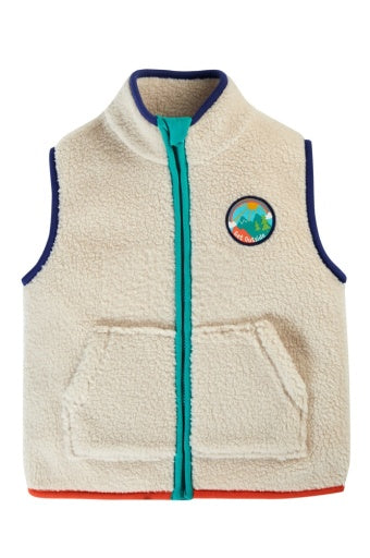 Frugi Bude Borg Gilet - Moon