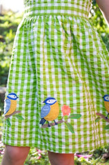 Frugi Zaria Dress - Macaw/Gingham Birds