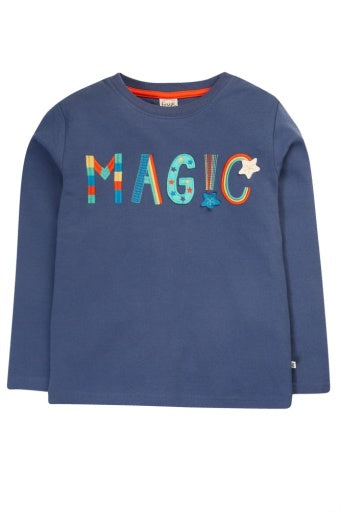 Frugi Adventure Applique Top - Navy Blue/Magic