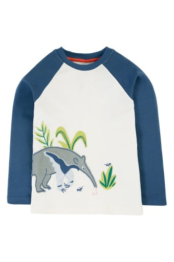 Frugi Alfie Raglan Top - Navy Blue/Anteater