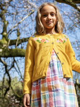 Frugi Juniper Cardigan - Bumblebee/Flowers