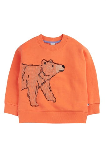 Frugi Superb Stitched Sweatshirt - Salamander/Bear