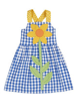 Frugi Allie Daisy Dress - Cobalt Gingham/Daisy