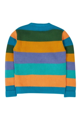 Frugi Lenny Knitted Jumper - Rainbow Checkerboard