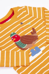 Frugi Discovery Applique Top - Gold Breton/Robin
