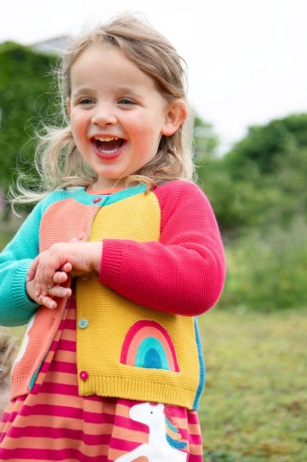 Frugi Patsy Cardigan - Cantaloupe/Flower