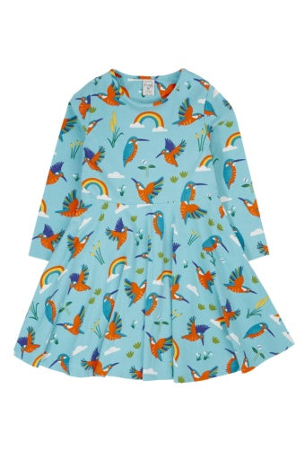 Frugi Sofia Skater Dress - Kingfisher Skies