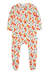 Frugi Kimono Zip Babygrow - Squirrel Friends