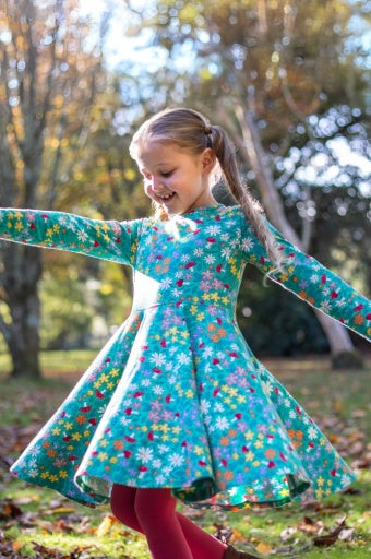 Frugi Sofia Skater Dress - Wild Woods