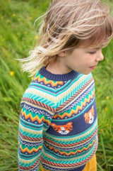 Frugi Fowey Fairisle Knitted Jumper - Fairisle/Tiger