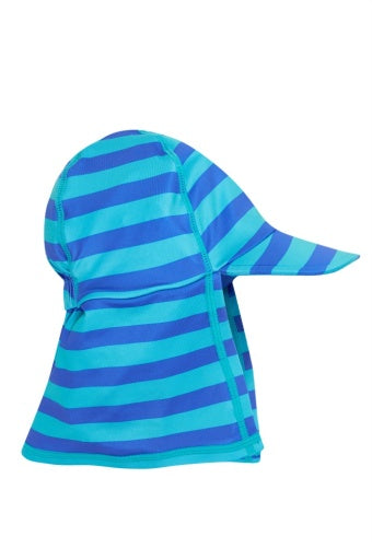 Frugi Little Swim Legionnaires Hat - Tropical Sea Stripe