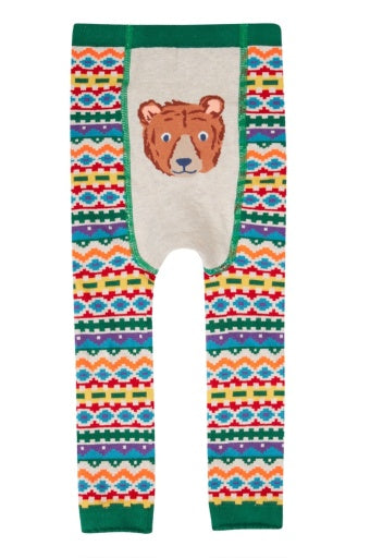Frugi Little Knitted Leggings - Bear Fair Isle