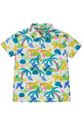 Frugi Harvey Hawaiian Shirt - JAGUAR JUNGLE