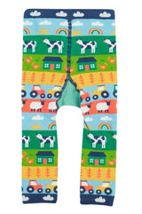 Frugi Little Knitted Leggings - Farm Fair Isle/Tractor