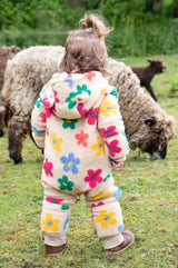 Frugi Cosy Ted Snuggle Suit - Flower Pop