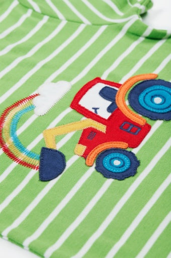 Frugi Easy On-T-Shirt - Kiwi Breton/Tractor