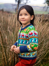 Frugi Robyn Fairisle Cardigan - Farm Fair Isle