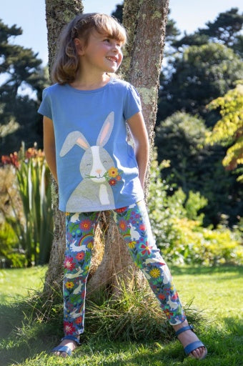 Frugi Libby Printed Leggings Bunny Bounce