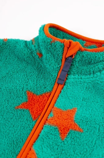 Frugi Zipped Ted Fleece Jacket - Bonfire Stars