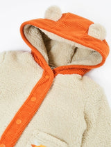 Frugi Rye Fleece Cord Jacket - Moon/Highland Cow
