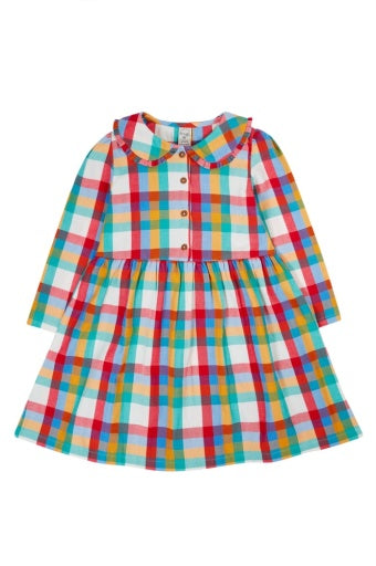 Frugi Ffion Dress - Rainbow Check