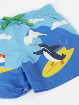Frugi Polkerris Board Shorts - Blue Skies/Beach