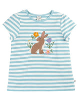 Frugi Lindsey T-Shirt - Lichen Stripe/Rabbit