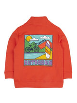 Frugi Handy Half Zip Sweatshirt - Papaya/Outdoors