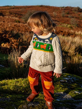 Frugi Arlo Cord Trousers - Rust/Highland Cow