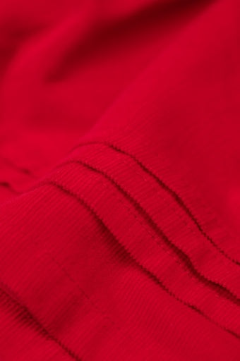 Frugi Maud Cord Dress - Berry Red/Rabbit