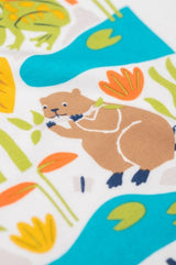 Frugi Tamar Raglan Top - Soft White/Waterways