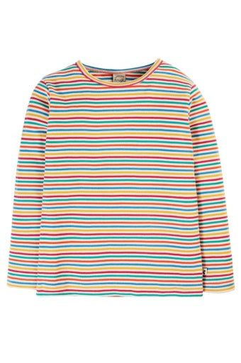 Frugi Lucia Top - Lingonberry Multi-Stripe