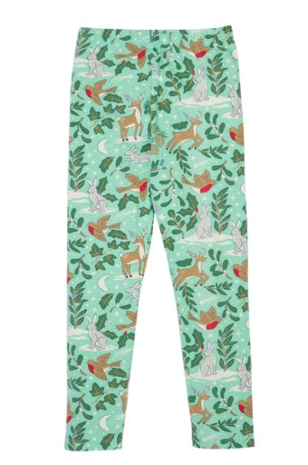 Frugi Libby Printed Leggings - Festive Forest