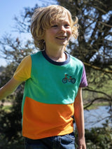 Frugi Penryn Circular T-Shirt - Hotchpotch/Bike