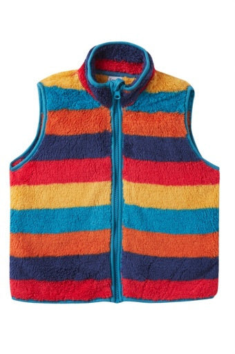 Frugi Rambler 3 In 1 Coat - Navy Blue/Autumn Stripe