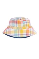 Frugi Ashley Reversible Hat - Springtime Check/Denim