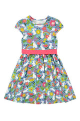 Frugi Issey Party Skater Dress - Bunny Bounce