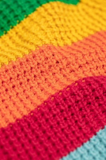 Frugi Cuddly Cardigan - Bright Rainbow Stripe