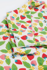 Frugi Easy Dressing Printed Babygrow - Strawberry Field