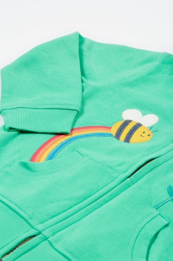 Frugi Carbis Hoodie - Jade/Bee