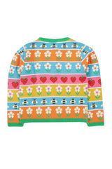 Frugi Robyn Fairisle Cardigan - Daisy Fair Isle