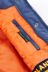 Frugi Rambler 3 In 1 Coat - Navy Blue/Autumn Stripe