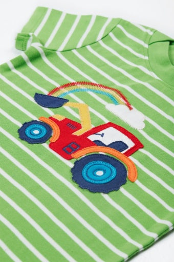 Frugi Easy On-T-Shirt - Kiwi Breton/Tractor