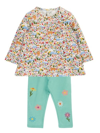 Frugi Mabel Outfit - Moss/Highland Fields