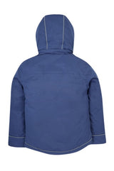 Frugi Rambler 3 In 1 Coat - Navy Blue/Autumn Stripe