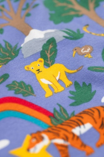 Frugi Libby Printed Leggings - Grape Into The Wild