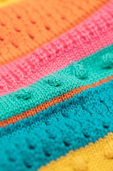 Frugi Rowe Rainbow Cardigan - Rainbow Pointelle