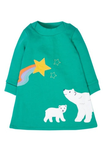 Frugi Easy On Dress - Magic Skies/Polar Bear