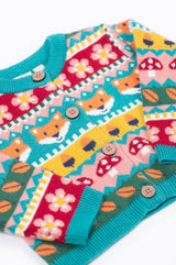 Frugi Robyn Fairisle Cardigan - Fox Fair Isle